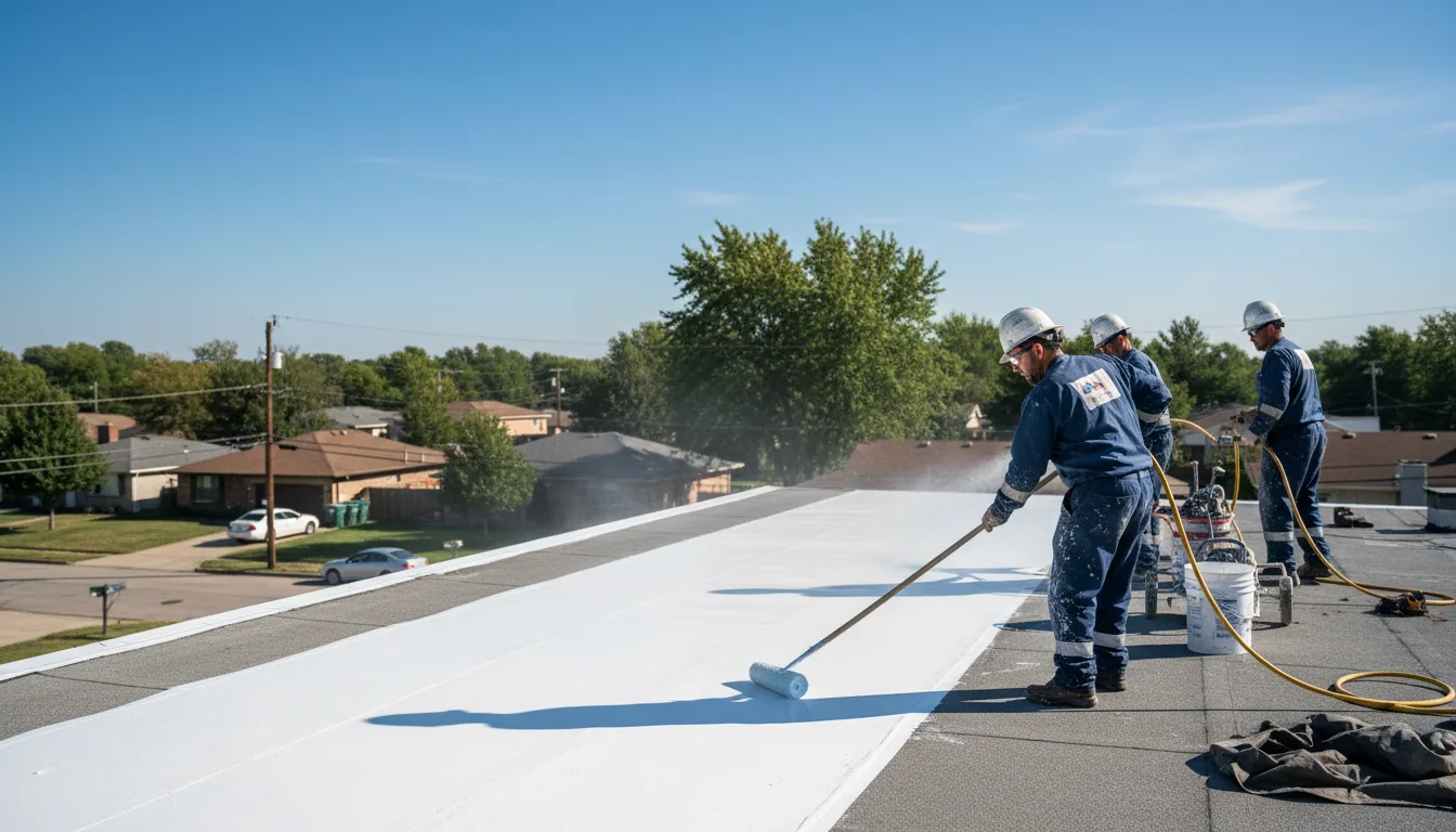 Commercial roof coating in Portia, AR near me